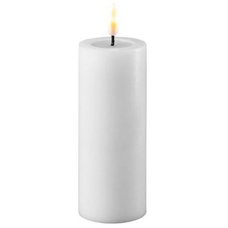 Deluxe Homeart LED-Kerze LED Kerze Weiss 5 x 12,5 cm weiß Ø 5 cm x 12,5 cm