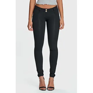 Jeggings FREDDY "WRUP2 SUPERSKINNY", Damen, Gr. XS (34), N-Gr, schwarz, Jersey, Obermaterial: 81% Baumwolle, 19% Elasthan, unifarben, figurbetont knöchelfrei, Hosen Jeggings, mit Lifting & Shaping Effekt