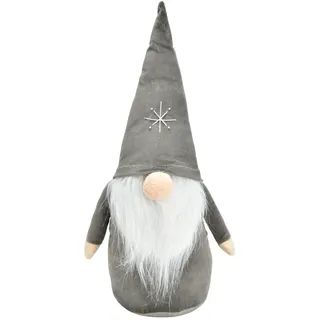 Wichtel Weihnachtswichtel Textil grau 40 cm (33695w) Weihnachtsdeko