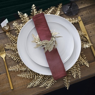 Ginger Ray Gold Fern Wreath Christmas Tischsets, Tischdekoration, 4 Stück