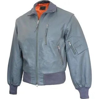 Mil-Tec Bundeswehr Fliegerjacke Leder Import grau, 58