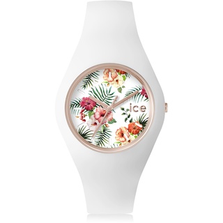 Ice-Watch - ICE flower Legend - Weiße Damenuhr mit Silikonarmband - 001295 (Medium)