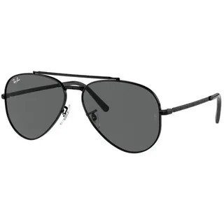 Ray-Ban RB 3625 NEW AVIATOR Unisex-Sonnenbrille Vollrand Pilot Metall-Gestell, schwarz
