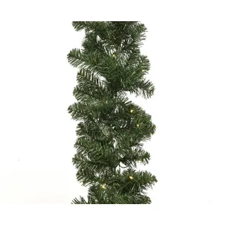 Tannengirlande 12cm künstlich mit LED Indoor & Outdoor 2,7m Warmweiß - Grün