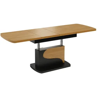 designimpex Couchtisch Design DA-111 höhenverstellbar ausziehbar 120/200 cm Esstisch Tisch, Funktionstisch, Wohnzimmertisch, Tisch, Esstisch, Sofatisch, Schublade schwarz