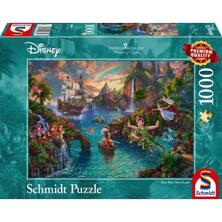 Schmidt Spiele GmbH Puzzle 1000 Teile Puzzle Thomas Kinkade Disney, Peter Pan 59635, 1000 Puzzleteile