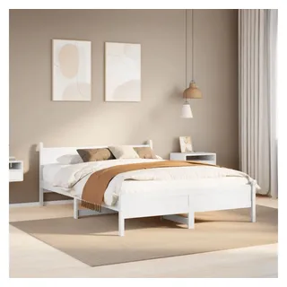 vidaXL Massivholzbett 120 x 200 cm Weiß