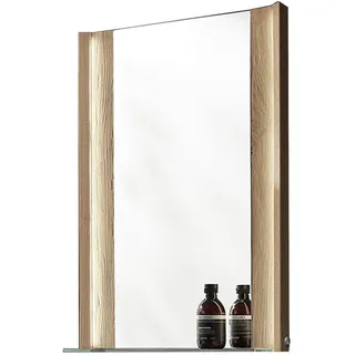 Valdera Badezimmerspiegel, Eiche, Holz, Wildeiche, massiv, rechteckig, 62x76.8x14.1 cm, Goldenes M, Made in Germany, Dgm, Badezimmer, Badezimmerspiegel, Badspiegel