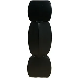 Große Schwarze Keramikvase In Lotuswurzelform Für Wohnzimmer, Büro, Schlafzimmer – Elegante Blumendekoration