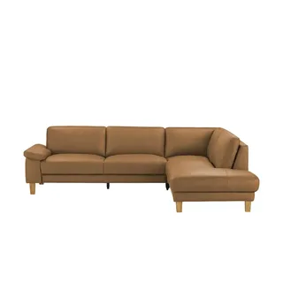 Ravensberger Werkstätten Ecksofa Leder RW-Select ¦ braun ¦ Maße (cm): B: 274 H: 77 T: 220.0