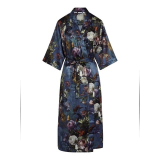 Essenza Kimono Ilona Karli, Langform, Polyester, Kimono-Kragen, Gürtel, mit Blumenprint blau S