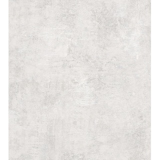 Rasch Tapete 282405 - Helle Papiertapete mit Beton-Optik, Putz-Optik im Industrial Stil; Hellgrau, Weiß - 10,05m x 0,53