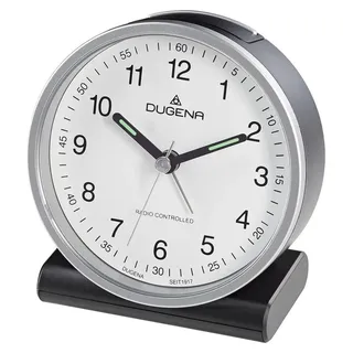 Dugena 4460943 Funkwecker Silber / Weiß - Weiß