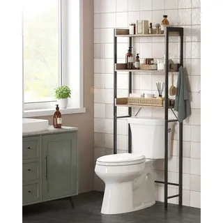 VASAGLE Toilettenregal, mit 3 Ablagen