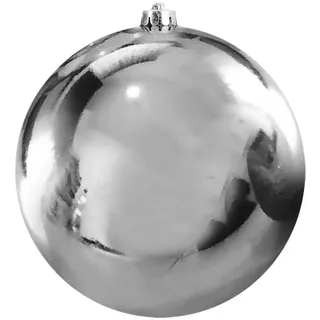 Extra große Christbaumkugel Silber Glänzend XXL Weihnachtskugel Bruchfest 25cm