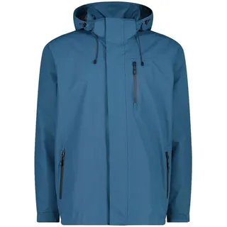 CMP Herren Jacke Regenjacke Outdoorjacke Wanderjacke Wetterjacke Jacket Zip Hood, Farbe:Blau, Größe:52, Artikel:-M879 dusty blue