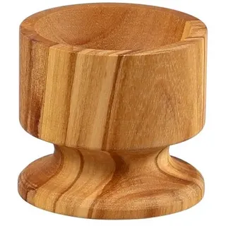 KESPER Eierbecher aus Olivenholz | Ø 5,5 cm x H 5 cm | natürlicher Eierhalter für Frühstücksei | robust & langlebig | dekorativer Holz Eierbecher