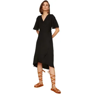 Trendyol Damen Breasted Dress, Schwarz, 44 EU - 44