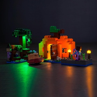 Licht Set für Lego Minecraft Kürbisfarm, Licht Beleuchtungs Set für Lego 21248 Minecraft Pumpkin Farm - Nur Lichter Set, Kein Modell