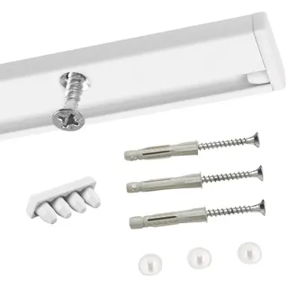 deco-raum Gardinenschiene Minimal 1-läufig Ø 0 mm 310 cm Weiß