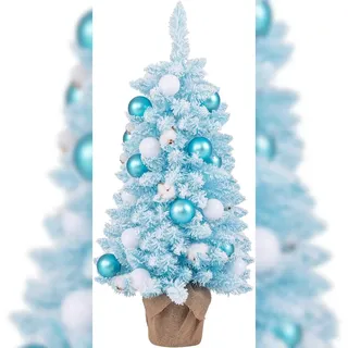 Costway Mini Künstlicher Weihnachtsbaum Blau 90 cm