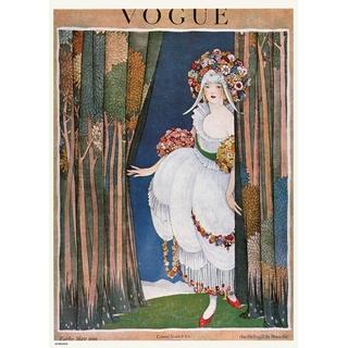 onthewall Vintage Vogue Mai 1919 Poster Kunstdruck weiß 30 x 40 cm