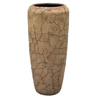 Flingora Bodenvase Brook, mit Einsatz - Fiberglas - Indoor - Cappuccino - Höhe 75 cm beige Ø 34 cm x 75 cm