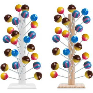 Lolli-Ständer, 61 Löcher, aus Holz, für Luftballons, Cake Pops, Süßigkeiten etc., 40,5 x 14,7 x 14,7 cm