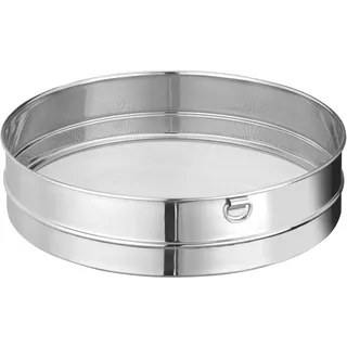 HENDI Mehlsieb rund Ø 308 x 74 mm Edelstahl Silber/Weiß