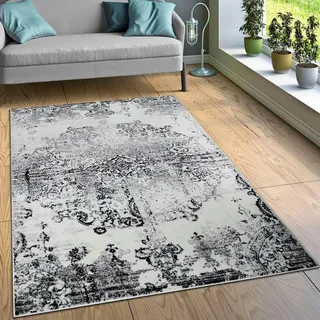 Paco Home Tara 210 Kurzflorteppich 60 x 100 cm Grau