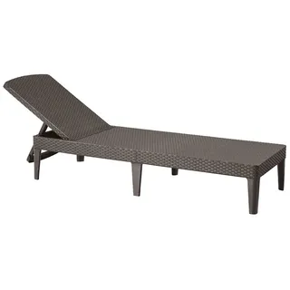 Allibert Gartenliege Jaipur Sun Lounger, Neigbare [4 Stufen] Rückenlehne braun
