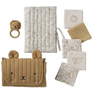 vertbaudet Wickelauflage Baby Geschenk-Set zur Geburt, 8 Teile, Geschenkset Geburt gelb