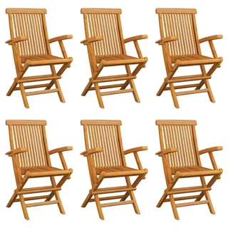 vidaXL Klappbare Gartenstühle 63,3 x 118,5 x 29 cm braun 6 St.