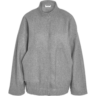 Noisy May Bomberjacke Damen NMHALSTON L/S BOMBER JACKET WVN NOOS grau L - Grau - L