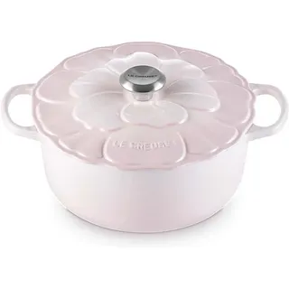 Le Creuset Gusseiserner Schmortopf, rund, 26 cm, 5,3 l, Muschelrosa