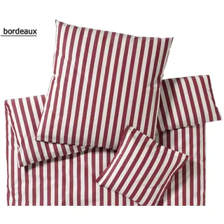 Elegante Bettwäsche Lido - 135x200 cm + 40x80 cm	bordeaux