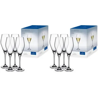 Villeroy & Boch – La Divina Champagnerkelch Set 4 Teilig, Champagner Gläser, Sektkelche, Hochwertige Sektgläser, Sektflöten, Prosecco Gläser, Für Champagner, Sekt, Prosecco Oder Crémant, Kristallglas