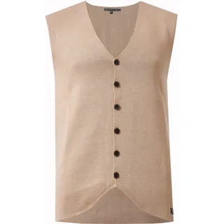 Strickjacke RUSTY NEAL, Herren, Gr. L, braun (camelfarben), 50% Polyacryl, 50% Baumwolle, unifarben, normal, Strickjacken Strickweste, in dezentem Strickmuster