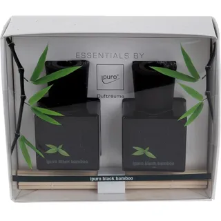 ipuro Essentials Raumduft black bamboo - Raumduft-Set für ein herb-frisches Raumklima - Lufterfrischer mit hochwertigen Inhaltsstoffen (2 x 50 ml)