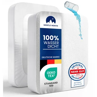 Matratzenschoner 160x200 cm wasserdicht - Matratzenauflage als Nässeschutz für Kinder oder bei Inkontinenz - Waschbarer Matratzenschutz mit Spannfixierung - Kein Knistern - Oeko-TEX 100