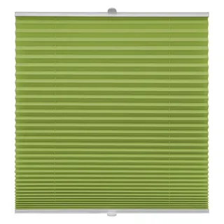 Plissee auf Maß für alle Fenster Montage Glasleiste Blickdicht mit Spannschuh Sonnenschutzrollo Grün Breite: 61-70 cm, Höhe: 40-100 cm