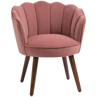 Homcom Esszimmerstuhl Polyester rosa