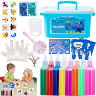 Yajexun Magic Water Elfe Toy Package – magisches Wasserspielzeug, 3D-Wasser-Engineering-Sets, Spielzeug aus Gel für Wassertiere, handgefertigt, DIY Color Marine Spielzeug, Lernspielzeug für Kinder