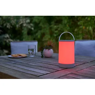 NORTHPOINT LED RGB-IC Laterne für Innen und Außen Regenbogeneffekt Soundsteuerung Weiß
