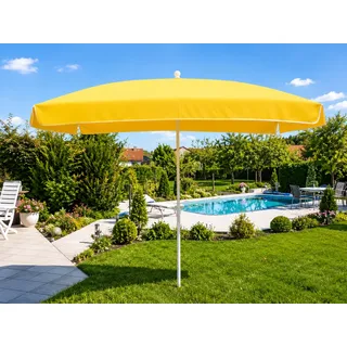Sonnenschirm mit Knicker rechteckig 265x150 cm gelb NEU