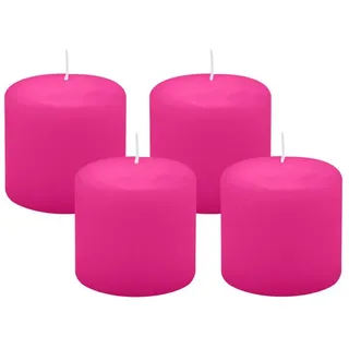 Kopschitz Kerzen 4er Set Adventskranzkerzen Fuchsia Pink Ø 60 x 60 mm