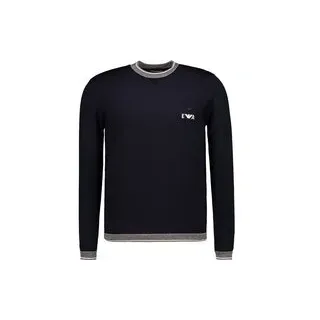 EMPORIO ARMANI Herren Pullover schwarz unifarben, schwarz, Herbst/Winter 2025/2026