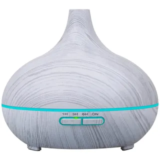 Ambiano Aroma Diffuser 300ml - Ultraschall-Luftbefeuchter mit 14 Farben LED-Licht & Timer, Aromatherapie, Duftlampe für ätherische Öle (Grau)