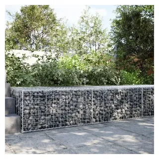 vidaXL Gabione mit Deckel 200x100x50 cm Verzinktes Eisen
