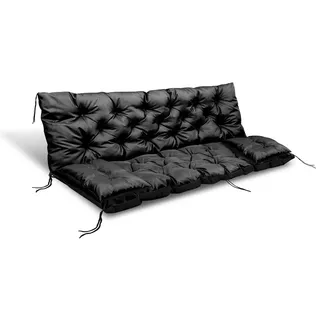 OEM Gartenkissen 180 x 60 x 50 cm Schwarz